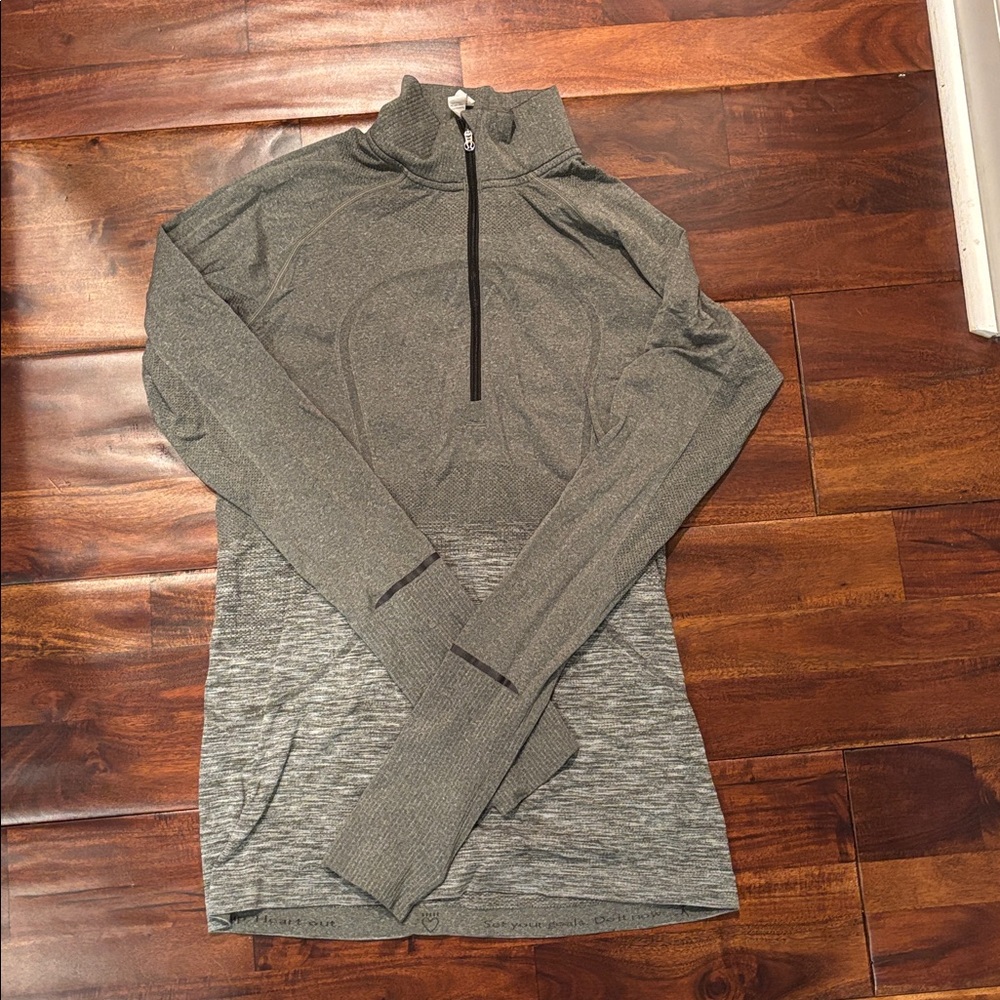 Lululemon Athletica Charcoal Quarter-Zip Pullover